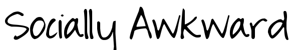 Socially Awkward Font Image