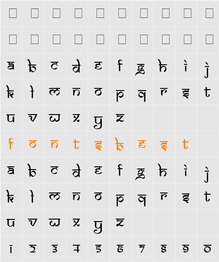Samarkan Character Map