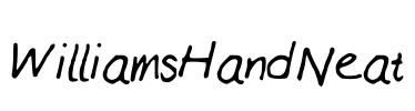 WilliamsHandNeat Font Image