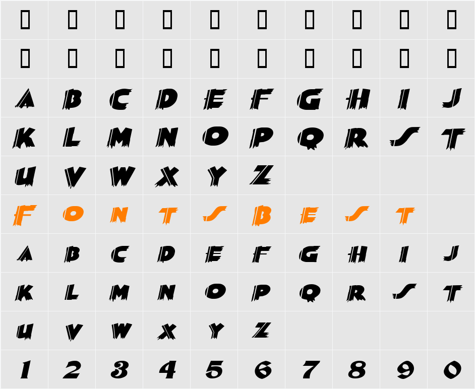 Poster-Extended Character Map