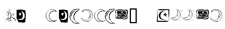 KR Crescent Moons Font Image