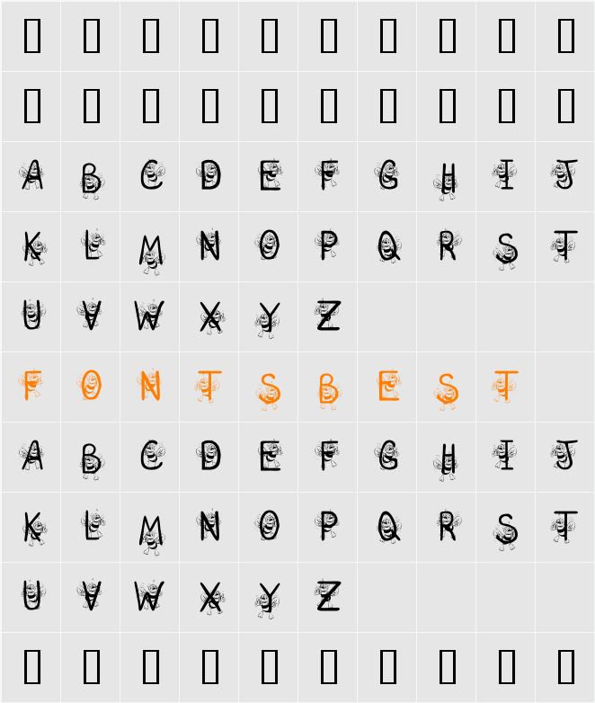 KR That Silly Hunnybee! Character Map
