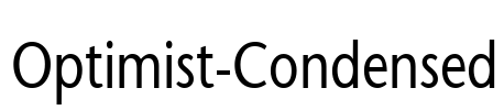 Optimist-Condensed Font Image