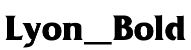 Lyon_Bold Font Image
