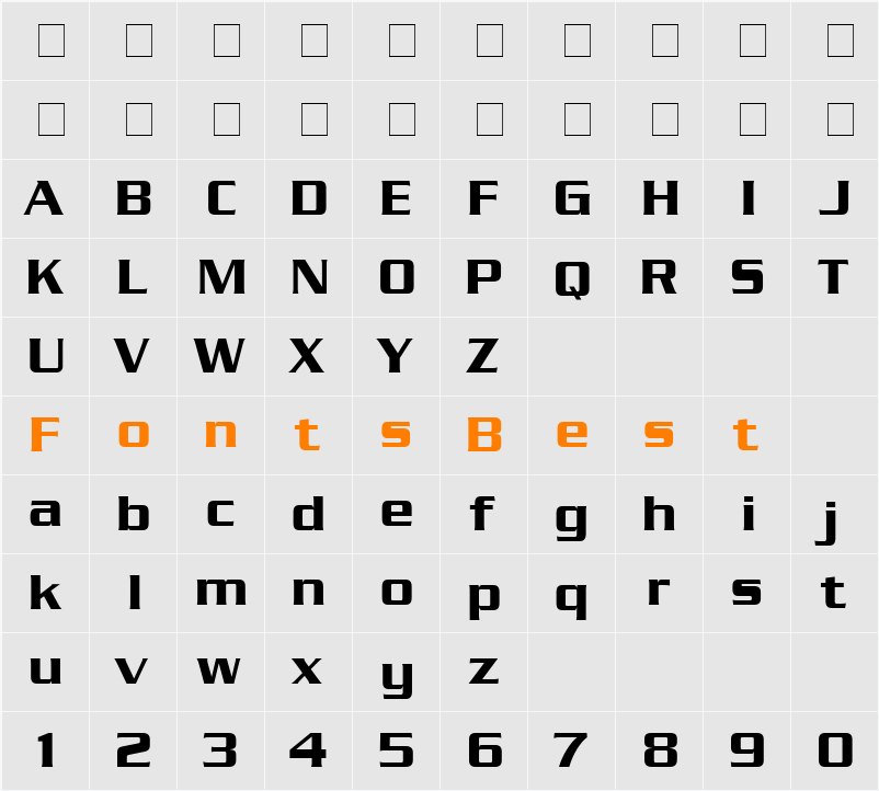 Boost SSi Character Map