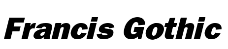 Francis Gothic Font Image