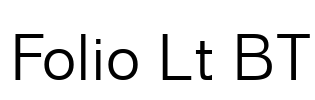 Folio Lt BT Font Image