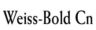 Weiss-Bold Cn Font Image