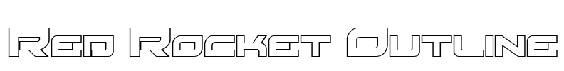 Red Rocket Outline Font Image