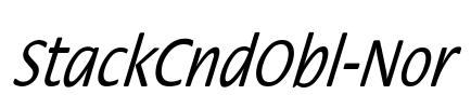 StackCndObl-Nor Font Image