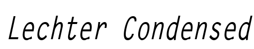 Lechter Condensed Font Image