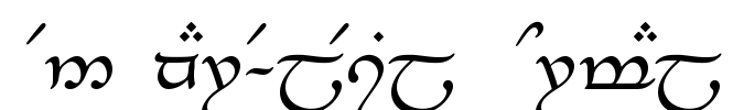 Tengwar-Elesil Normal Font Image