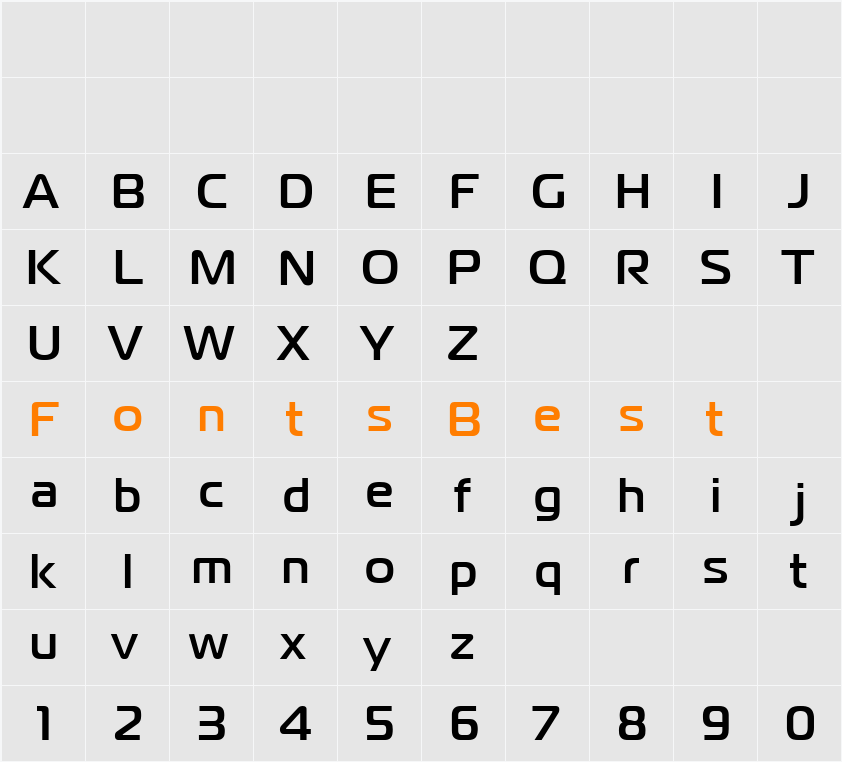 MagistralC Character Map