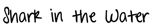 Shark in the Water  Font Image