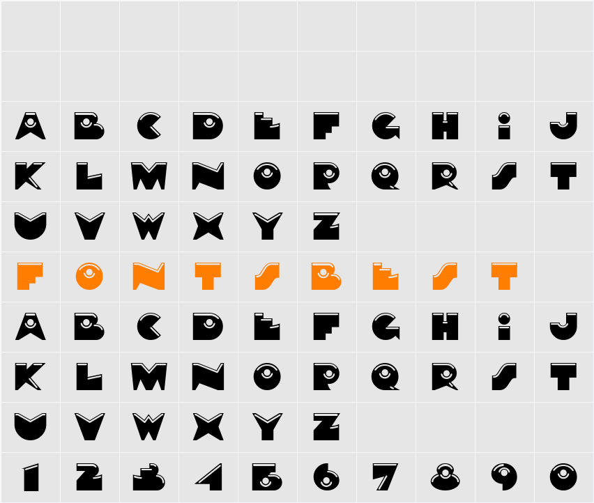 Petre Devos NF Character Map