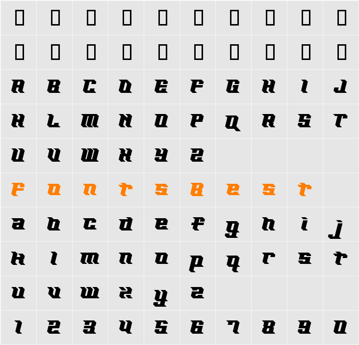 KZ EXCEL Character Map