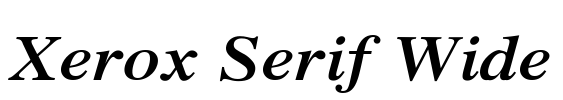 Xerox Serif Wide Font Image