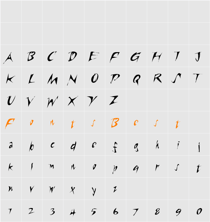 Riptide ITC Character Map