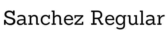 Sanchez Regular Font Image
