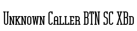 Unknown Caller BTN SC XBd Font Image