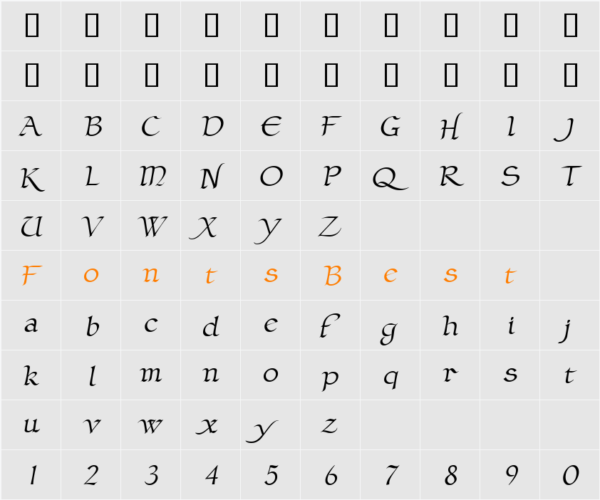 ClaustrumManuscript Character Map