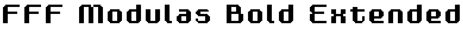 FFF Modulas Bold Extended Font Image