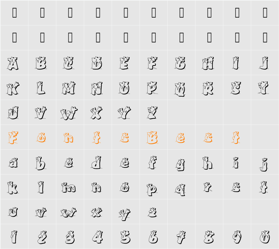 Pullstar-Holinight Character Map