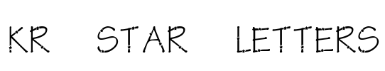 KR Star Letters Font Image