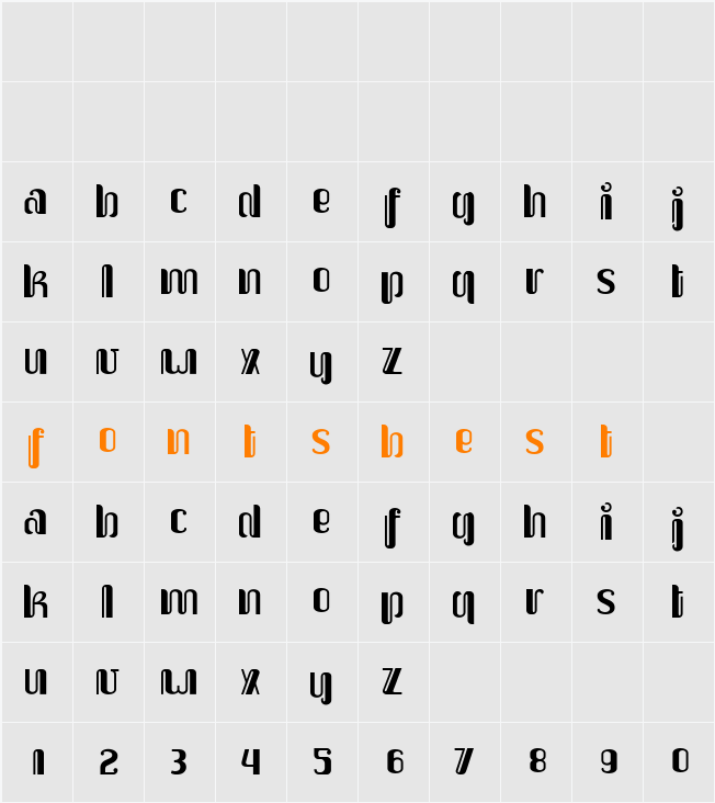 Upakarti Character Map