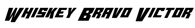 Whiskey Bravo Victor Font Image