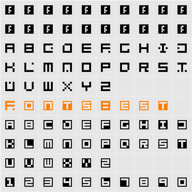 Terrablox Character Map