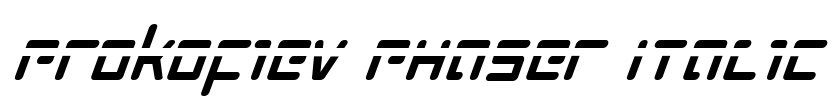 Prokofiev Phaser Italic Font Image