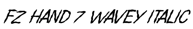 FZ HAND 7 WAVEY ITALIC Font Image