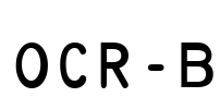 OCR-B Font Image