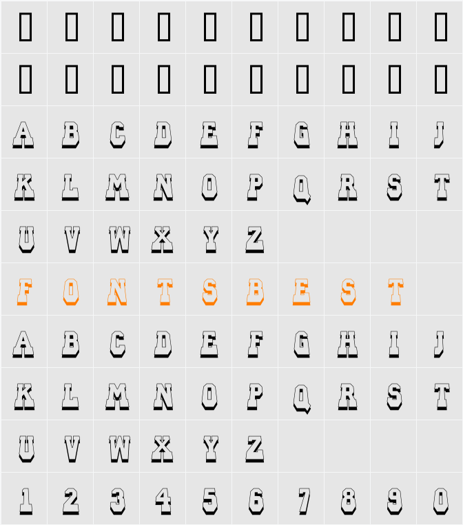 a_CampusPrspDnSh Character Map