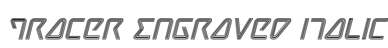 Tracer Engraved Italic Font Image