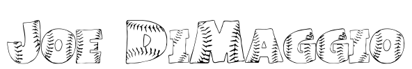 Joe DiMaggio Font Image