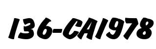 136-CAI978 Font Image