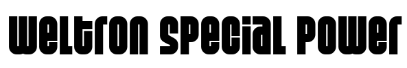 Weltron Special Power Font Image
