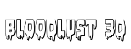 Bloodlust 3D Font Image