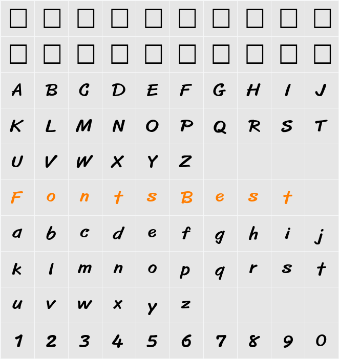 PSL Isara Character Map