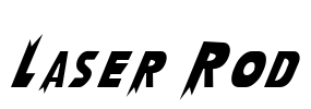 Laser Rod Font Image