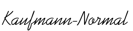 Kaufmann-Normal Font Image