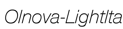 Olnova-LightIta Font Image