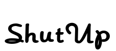 ShutUp Font Image