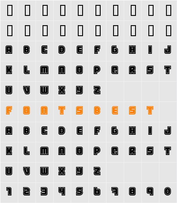 samarin Character Map