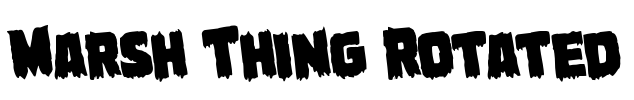 Marsh Thing Rotated Font Image