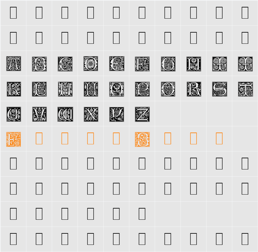 Rose  Character Map