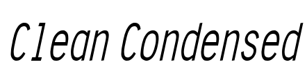 Clean Condensed Font Image