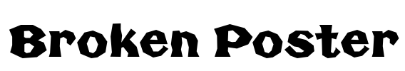 Broken Poster Font Image